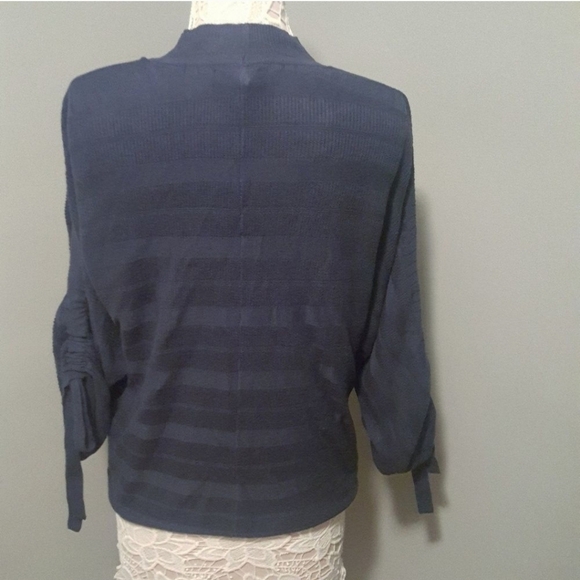LUCKY BRAND Dolman Sleeve Open Front Cardigan in Navy Blue - Picture 9 of 9